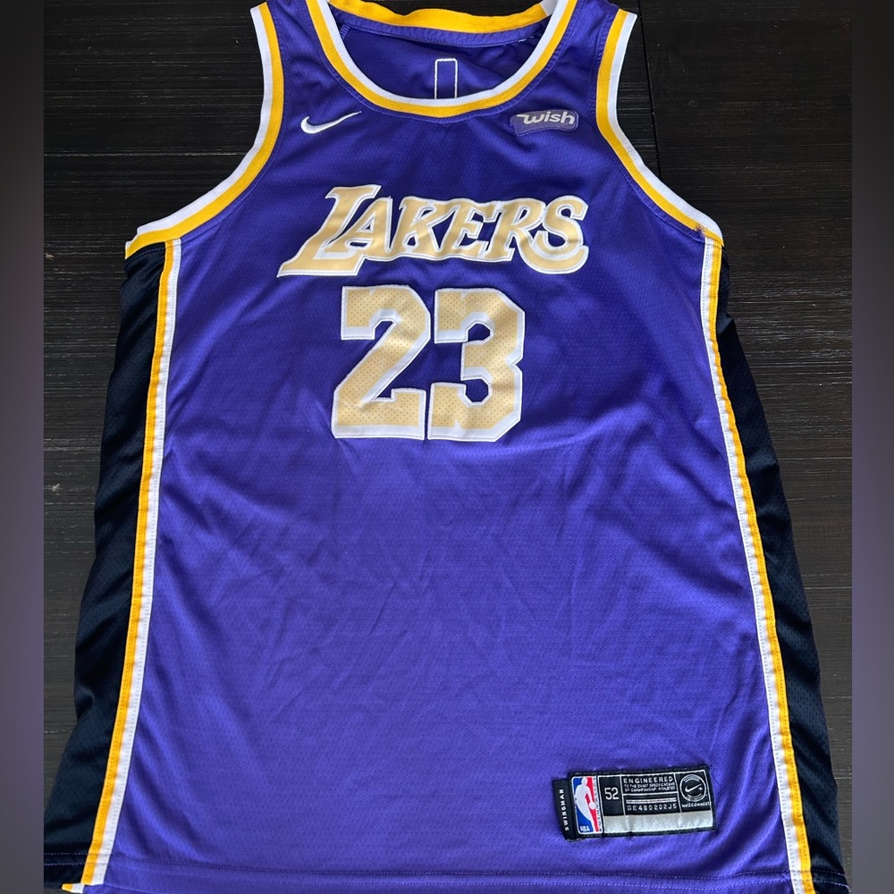 Rare Los Angeles Lakers LeBron James Nike Wish NBA Swingman Dot Jersey